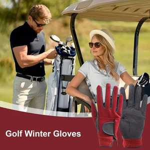 Cabretta ถุงมือกอล์ฟหนังสำหรับผู้ชาย, ถุงมือฝึกด้ามจับฤดูหนาวให้ความอบอุ่นถุงมือกันลื่นสำหรับเล่นกีฬาสำหรับผู้ชายผู้หญิง - Product Image 4
