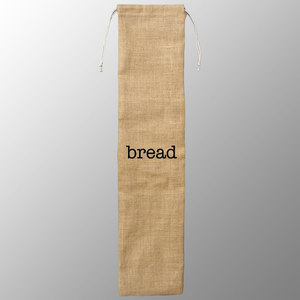 Sac à pain en jute avec cordon long sac en jute avec fermeture à cordon pour pains avec impression de logo personnalisé - Product Image 2