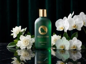 Shampoo pour chat à poils longs VELVETPAW Premium & Shampooing + Après-shampoing 2-en-1 Extrait de camomille Formule soie Pour chats persans et Maine Coon - Product Image 2