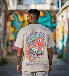 Camisetas de Hombre Extra Grandes con Hombros Caídos, Estampadas con Gráficos Personalizados, 100% Algodón, 280 Gsm, Venta Directa de Fábrica, la Mejor Calidad - Product Image 6