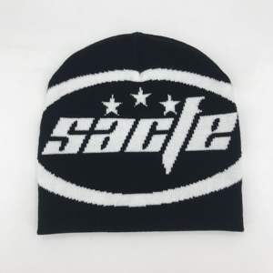 Gorro de punto de invierno unisex con diseño de logotipo de Jacquard personalizado, gorros de estilo único - Product Image 4