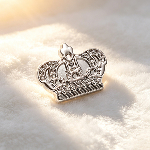 Bespoke Hollow Out Antique <b>Silver</b> Lapel Pin Religious Figure Shield Metal Badge For Religious Ceremony Keepsake - Product Image 5