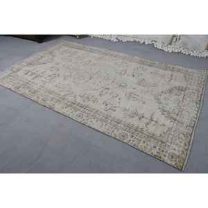 พรมตุรกีโบราณคลาสสิกขนาด5.1x8.3ฟุตทำด้วยมือสีเบจผ้าใยไหมขนสัตว์ดีไซน์แบบเย็บปะติดปะต่อกันทำจากวัสดุขนแกะไม้ไผ่ขนนุ่มสำหรับวัยรุ่น - Product Image 4