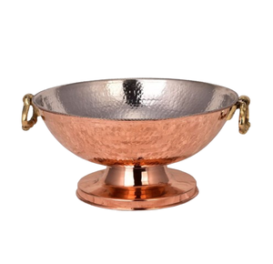 Frutero de Forma y Tamaño Personalizados, Frutero de Cobre Plateado, Estilo Moderno, Vajilla Clásica para Bodas - Product Image 1