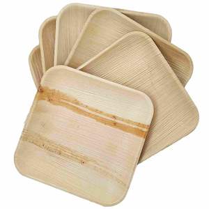 Assiettes jetables carrées en feuille de palmier Vaisselle biodégradable pour la restauration de fête fabriquée au Vietnam - Product Image 1