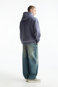 Vente en gros 100% coton pull à capuche surdimensionné pour hommes pour violet brume couleur thermique hiver Style solide motif Logo personnalisé imprimé - Product Image 3