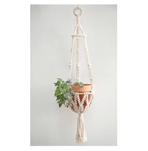 Macetero de Macramé Estilo Bohemio para Decoración de Sala de Estar, Crea un Ambiente Relajado y Natural en el Hogar - Product Image 5