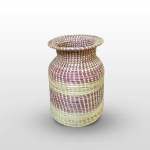 Una llamativa maceta de césped moonj multicolor con un diseño de dos tonos azul y verde, disponible a precios de mayorista. - Product Image 3