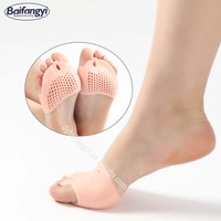 Séparateur d'orteils en gel de silicone de haute qualité pour le soulagement de la douleur de la fasciite plantaire, coussinet métatarsien pour l'avant-pied et les hallux valgus