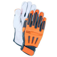 Gants de travail résistants aux chocs avec paume gants Anti-vibrations gants de Protection en cuir de haute qualité