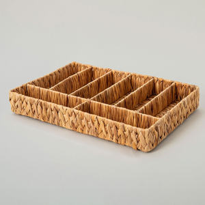 Bandejas organizadoras de utensilios de jacinto de agua, económicas, accesorios para cajones de cocina, bandeja compartimentada para cubiertos - Product Image 1