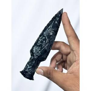 Couteau en obsidienne noire tricotée à la main en gros | Dague en cristal d'obsidienne noire en vrac - Product Image 5