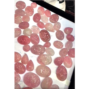 โรสควอตซ์ธรรมชาติคุณภาพสูง 195 ชิ้น ขนาด 25 มม.-35 มม. รูปทรงลูกแพร์/วงรี ใส น้ำหนักรวม 8711 กะรัต แบบหลวม - Product Image 3