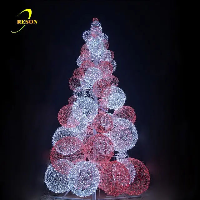 Kotak Natal pencahayaan raksasa komersial bola pohon bola Natal