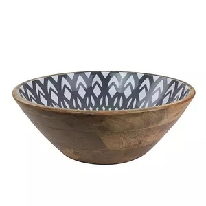 Cuencos de madera de alta calidad para frutas Juego de cuencos de madera con impresión recubierta de esmalte para decoración de restaurantes y hoteles - Product Image 4