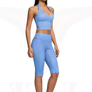 Ensemble de shorts de yoga pour femmes, tissu extensible doux et flexible, idéal pour l'entraînement physique et les exercices en studio, fourni par l'usine. - Product Image 2
