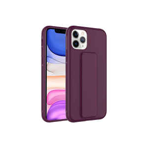 Coque de protection antichoc en silicone liquide Netzy SAFA Qstand Plum pour iPhone 11 Pro et modèle Plus - Product Image 1