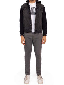 Service OEM, vente en gros personnalisée, veste en jean 100% coton de haute qualité, coupe-vent, écologique, respirante, pour un usage décontracté en hiver - Product Image 4