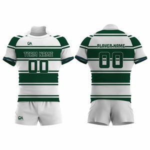 Cómodo conjunto de uniforme de rugby de secado rápido transpirable, uniforme de rugby sublimado con logotipo y diseño personalizados - Product Image 2