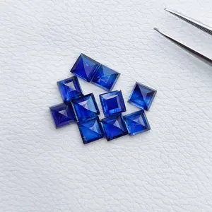 2023 Fábrica Venda Quente 4mm a 7mm Azul Natural Kyanite Facetada Quadrado Para A Produção De Jóias Ao Melhor Preço A Partir De Índia