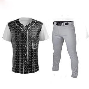 Jersey de béisbol de poliéster de nuevo estilo personalizado, ropa deportiva de alta calidad con uniformes lisos de ajuste regular - Product Image 6