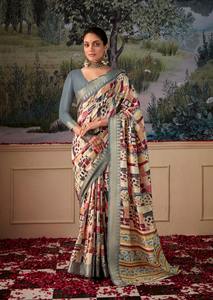 El último diseñador de seda suave Zari tejido Saree por FabZone - Product Image 4