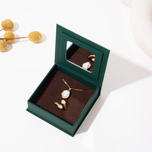 Caja de Almacenamiento de Joyas LionwrapacK con Tapa Abatible y Espejo, Empaque de Cartón Premium, Diseño Personalizado - Product Image 1