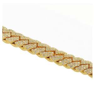 Lujo 925 Plata Iced Cuban Link Pulsera 7 Pulgadas 8 Pulgadas Diamante Hip-Hop - Product Image 2