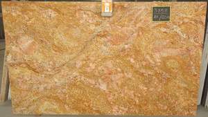 El mejor precio para baldosas y losas de granito dorado imperial, encimeras de diseño moderno de lujo de la India, acabado superficial pulido - Product Image 3