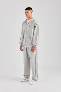 Oversized Wholesale Plain Men Tracksuit 100% Cotton Fleece Casual Tracksuit for Men Wholesale Multiple Color <b>Cool</b> Price - Product Image 2