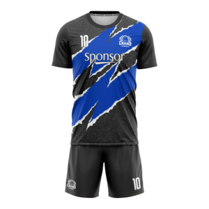 Conjuntos de Entrenamiento de Fútbol para Hombre, Transpirables, 100% Poliéster, con Logotipo Personalizado OEM, Uniformes Lisos Teñidos con Camiseta y Ropa de Entrenamiento - Product Image 3