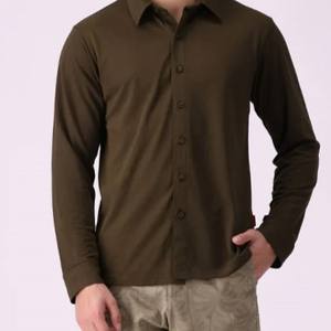 OEM Tarifa barata Nueva moda Hombres Camisa abotonada Super calidad Logotipo personalizado/Colores Top trending Camisa abotonada con peso ligero - Product Image 3