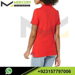 Camiseta de mujer con logotipo personalizado de negocios de talla grande bordada de poliéster de verano transpirable de alta calidad - Product Image 3