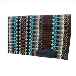 Couverture de spectacle western de qualité élégante faite à la main en laine néo-zélandaise inspirée de la conception pour le produit de tapis de selle d'équitation équestre - Product Image 1