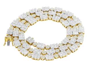 Cadena de tenis de un tono chapada en oro rosa Moissanite Diamond Iced Out S925 joyería de Hip Hop de plata esterlina - Product Image 4