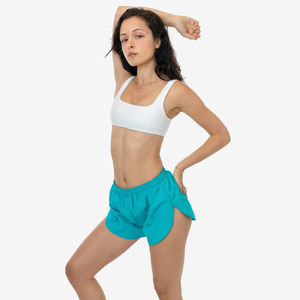 Pantalones cortos con encuadernación de color personalizado Pantalones cortos de algodón para mujer Verano Elástico Cintura alta Casual Pierna ancha Deportes Hot Shorts - Product Image 3