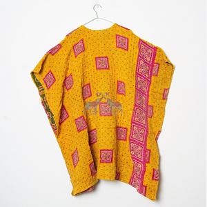 Beautiful Handmade Vintage Cotton Kantha Patchwork Cotton Kantha <b>Kaftan</b> For Women Winter Wear - Product Image 3