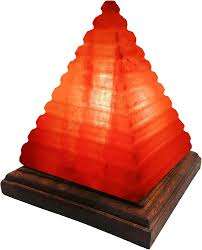 Lámpara artesanal de sal rosa del Himalaya con elegante base de madera tallada para meditación, Yoga e iluminación del hogar - Product Image 3