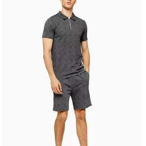 Meilleure qualité en gros hommes été Gym Fitness porter couleur personnalisée col rond deux pièces ensembles coupe régulière respirant vêtements d'été - Product Image 5