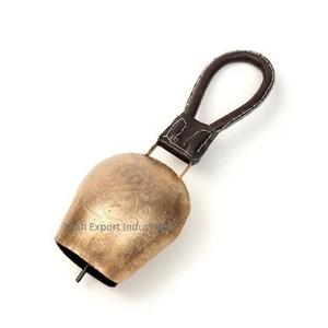 Royal Look Metal <b>Cow</b> <b>Bell</b> Decorative Antique Golden Plated Leather Hanging Animal <b>Cow</b> <b>Bell</b> at Best Sale Prices - Product Image 1