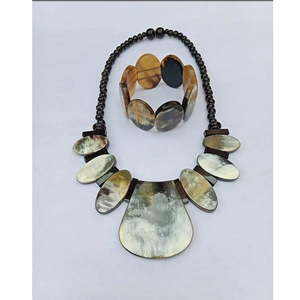 Collar Artesanal Saniya de Diseño de Cuerno Colorido Moderno y Ecológico al por Mayor para Mujer, Joyería Religiosa de Moda - Product Image 6