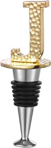 Gold Letter J Prosecco <b>Wine</b> Bottle Stopper Reusable Leak-Proof Accessory With Keep-Fresh Standard Gift for <b>Wine</b> Lovers - Product Image 2