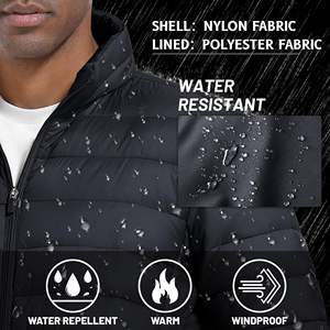 Vente en gros Veste rembourrée décontractée pour l'hiver à col ras du cou Doudoune personnalisée en duvet imperméable pour hommes Respirant Fabriqué au Pakistan - Product Image 4