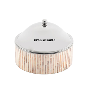 หม้ออุ่นอาหารทำด้วยมือทำจากไม้แม่ของมุกใหม่ - Product Image 1