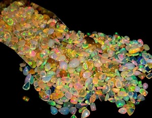 Cabujón de ópalo etíope de fuego Welo, fabricación de joyas de piedras preciosas sueltas de súper alta calidad, 10 Uds., lote de forma mixta, Ópalo Natural pulido - Product Image 5