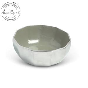 "Elegant <b>Silver</b> and Green Serving <b>Bowl</b> with Scalloped Design Stylish and Functional for Dining or Home Decor" - Product Image 5