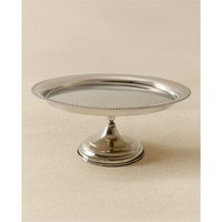 Plateau à gâteau en acier inoxydable de qualité supérieure avec finition miroir et cloche transparente, plateau décoratif pour pâtisserie de buffet pour hôtel et restaurant