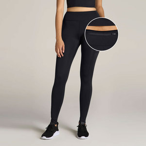 Collants de sport taille haute personnalisés pour femmes Leggings d'entraînement extensibles Technique de strass Style cousu décontracté solide pour Gym Yoga - Product Image 4