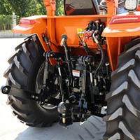 Tracteur agricole 4x4 de 120 CV à levage hydraulique, attelage 3 points, avec charrue rotative et outils complets – Approvisionnement direct usine
