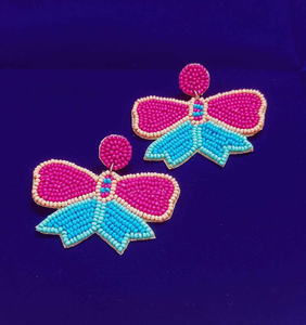 Classic Boho Handmade Seed Bead <b>Stud</b> <b>Earrings</b> Colorful Indian <b>Fashion</b> Jewelry for Women and Girls for Parties and Gifts - Product Image 3